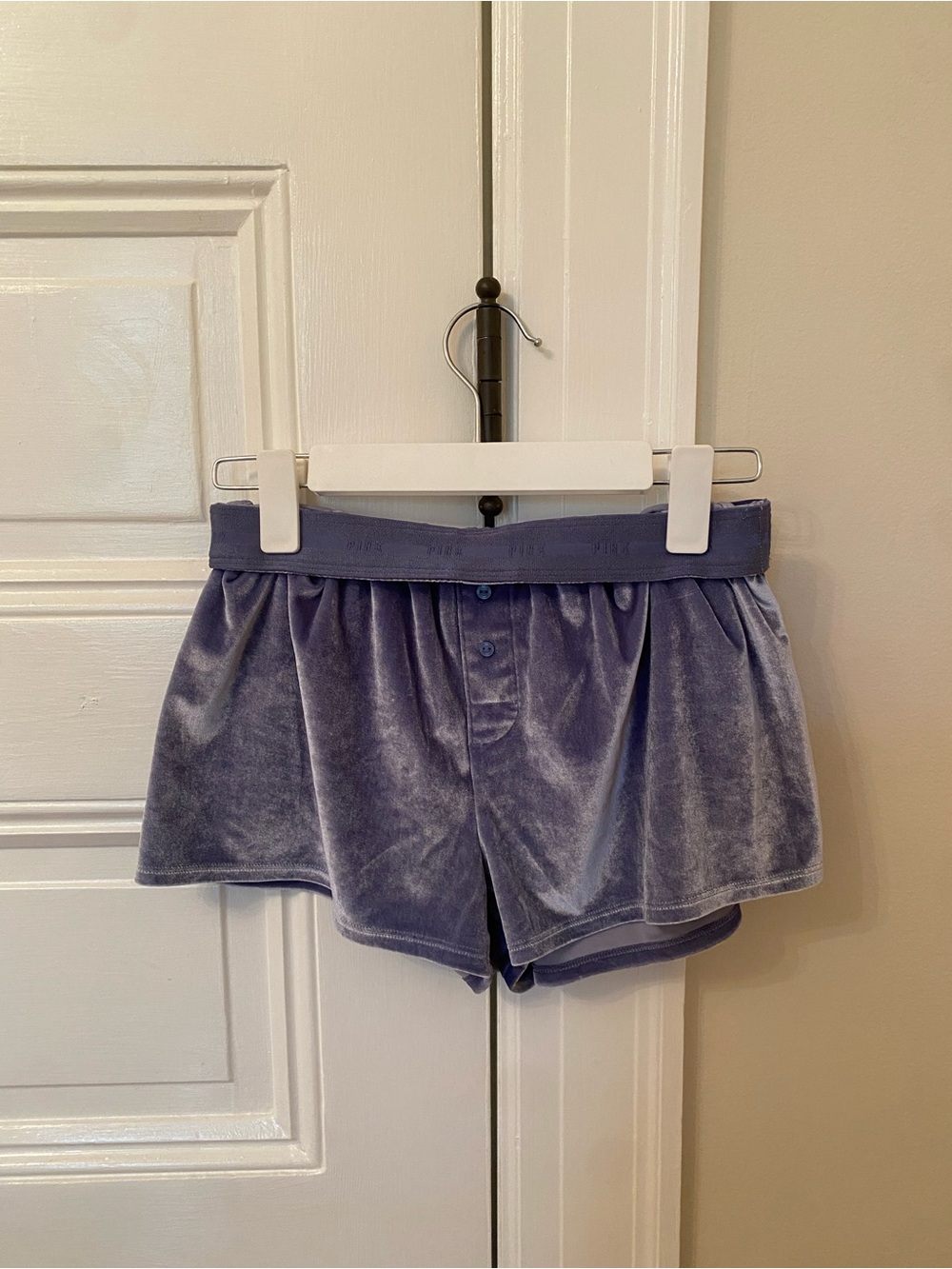 PINK Victoria's Secret Blue Velvet Lounge Shorts